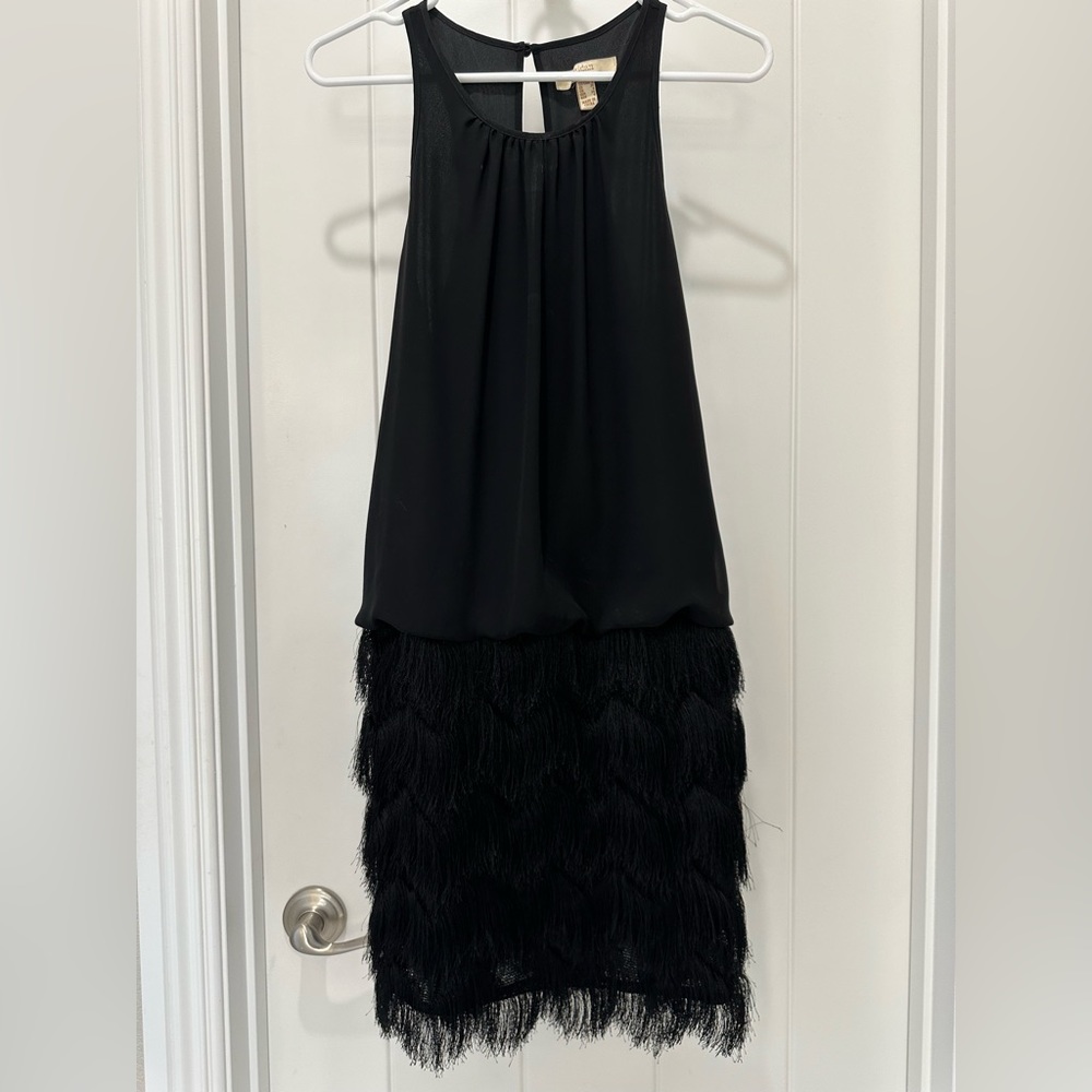Aidan Mattox black mini dress